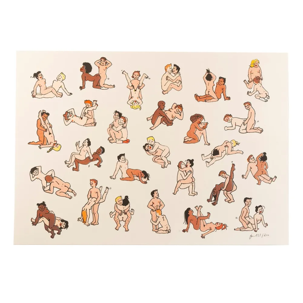 Best Sale Affiche Kamasutra - Risographie A3 Papeterie