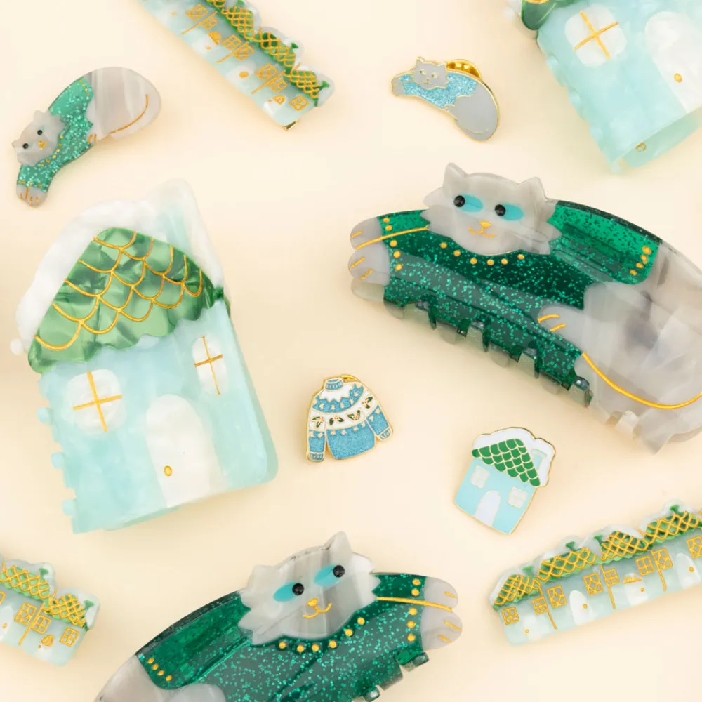 Outlet Barrette Chat pull d'hiver Barrettes