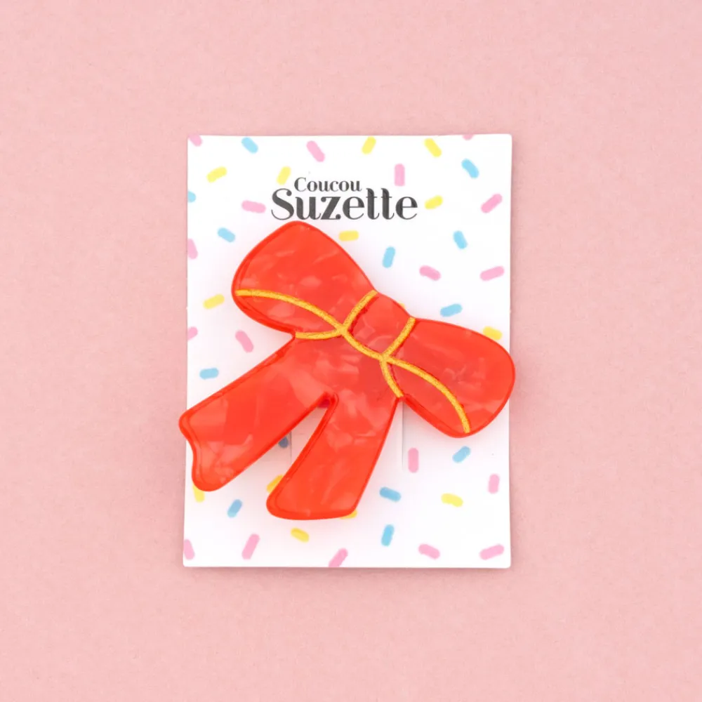 Shop Barrette Noeud Rouge Barrettes