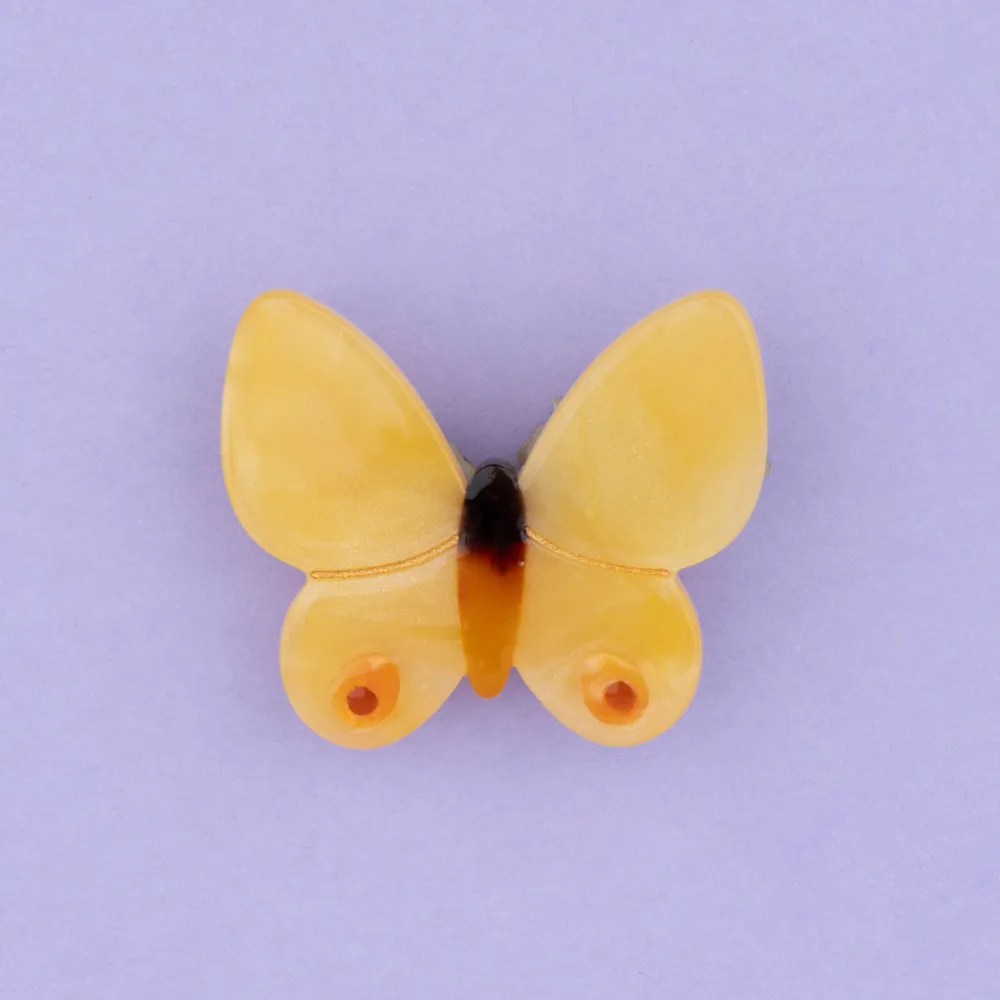 Flash Sale Barrette Papillon Jaune Barrettes