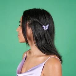 Clearance Barrette Papillon Mauve Barrettes