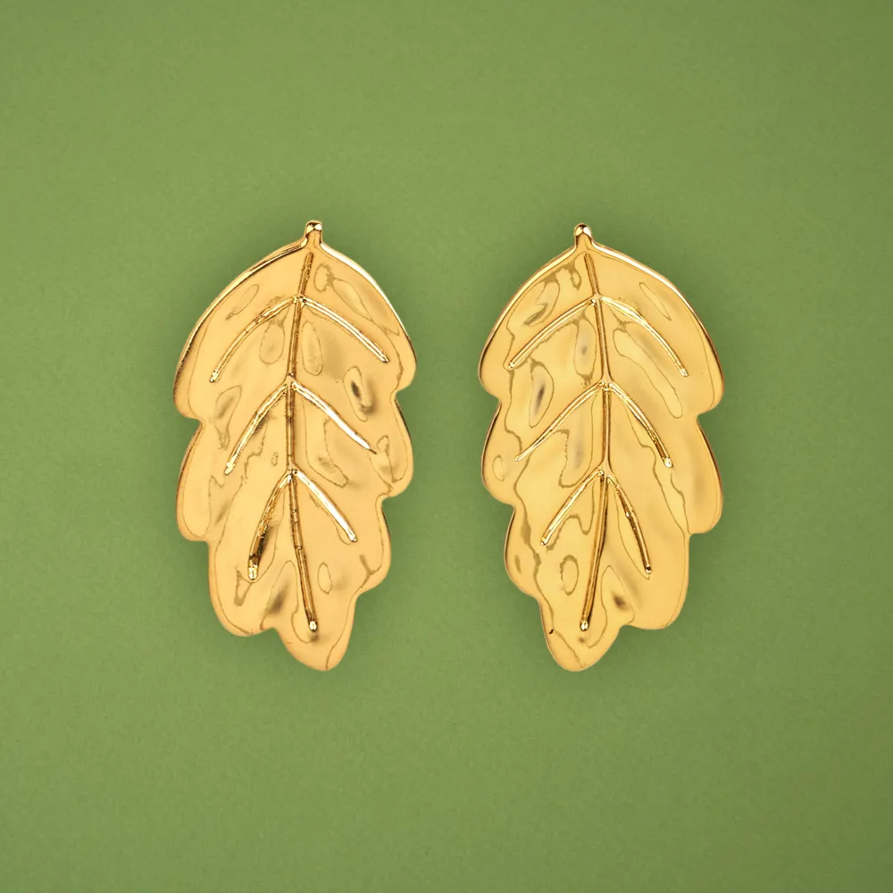 Hot Boucles d'oreilles Feuilles Bijoux