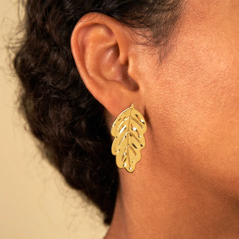 Hot Boucles d'oreilles Feuilles Bijoux