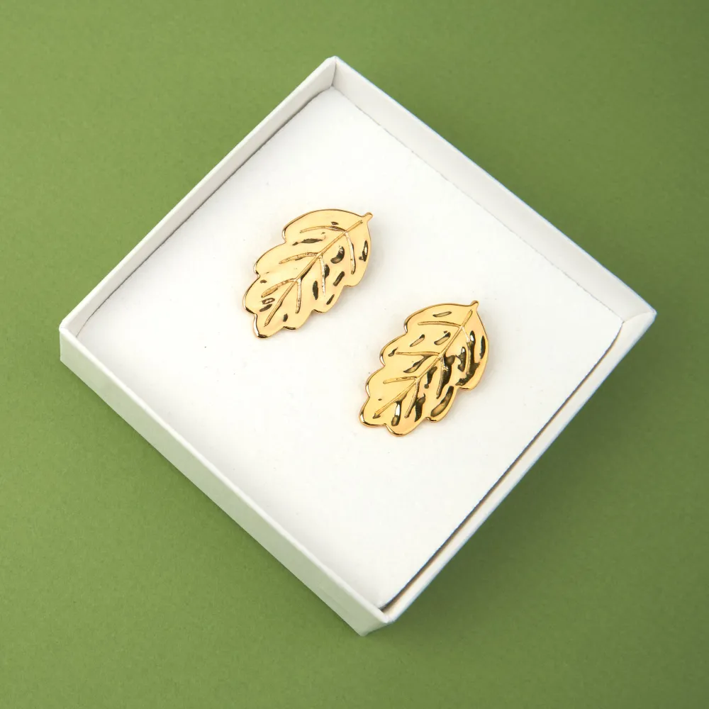 Hot Boucles d'oreilles Feuilles Bijoux