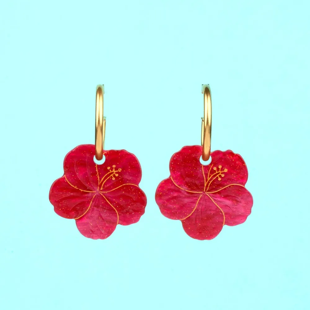 Best Boucles d'oreilles Hibiscus Bijoux
