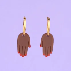 Fashion Boucles d'oreilles Main - Noir Bijoux