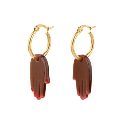 Fashion Boucles d'oreilles Main - Noir Bijoux