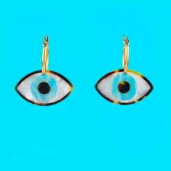 Best Boucles d'oreilles Oeil - Bleu Bijoux