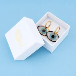Best Boucles d'oreilles Oeil - Bleu Bijoux