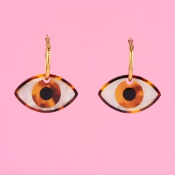 Store Boucles d'oreilles Oeil - Marron Bijoux