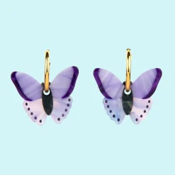 Best Boucles d'oreilles Papillon Mauve Bijoux