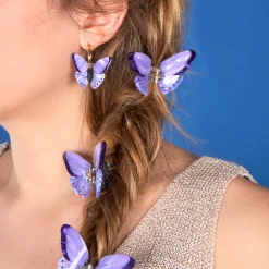 Best Boucles d'oreilles Papillon Mauve Bijoux