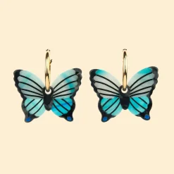 Online Boucles d'oreilles Papillon Bleu Bijoux