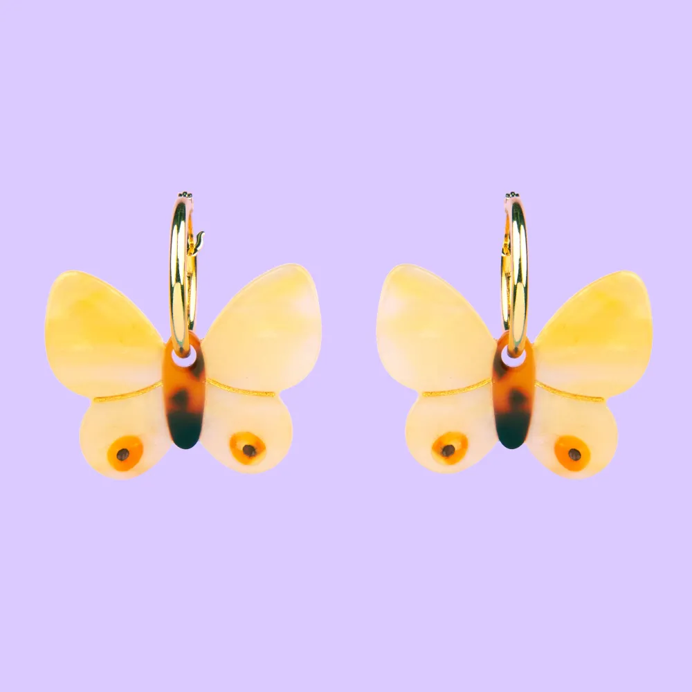 Best Sale Boucles d'oreilles Papillon Jaune Bijoux