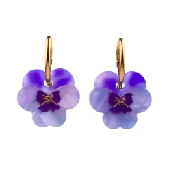 Fashion Boucles d'oreilles Pensée Mauve Bijoux