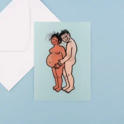 Shop Carte Grossesse - Maman noire et Papa blanc Papeterie