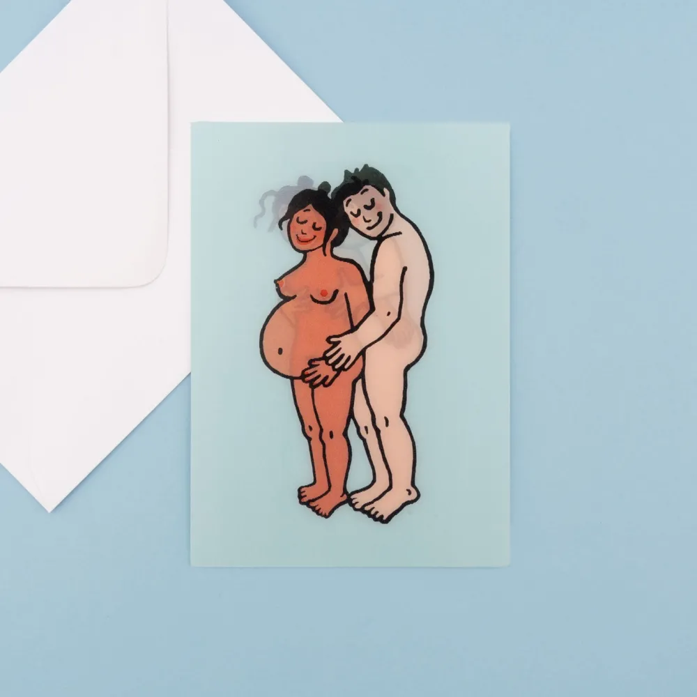 Shop Carte Grossesse - Maman noire et Papa blanc Papeterie