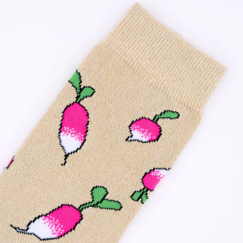 Fashion Chaussettes à paillettes Radis Chaussettes Coton