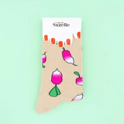 Fashion Chaussettes à paillettes Radis Chaussettes Coton