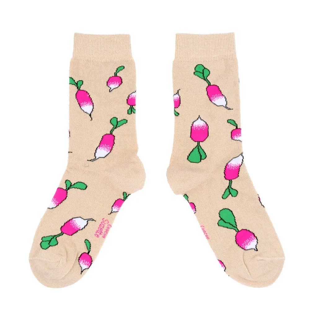 Fashion Chaussettes à paillettes Radis Chaussettes Coton