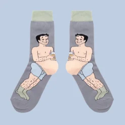 Outlet Chaussettes Bidon Bière - Blanc Chaussettes Coton