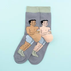 Outlet Chaussettes Bidon Bière - Blanc Chaussettes Coton