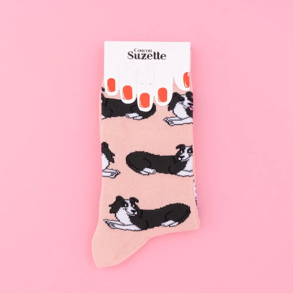 Cheap Chaussettes Border Collie Chaussettes Coton