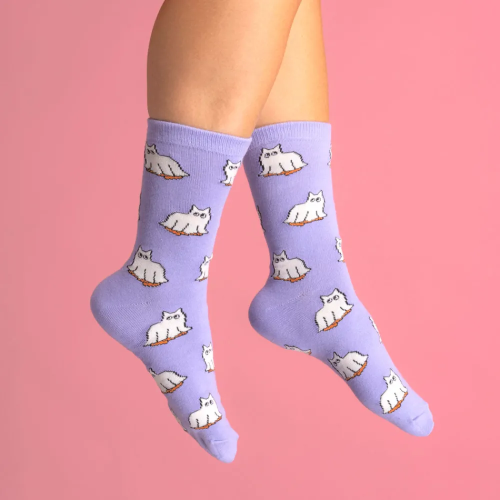 Store Chaussettes Chat Fantôme Chaussettes Coton