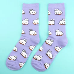 Store Chaussettes Chat Fantôme Chaussettes Coton
