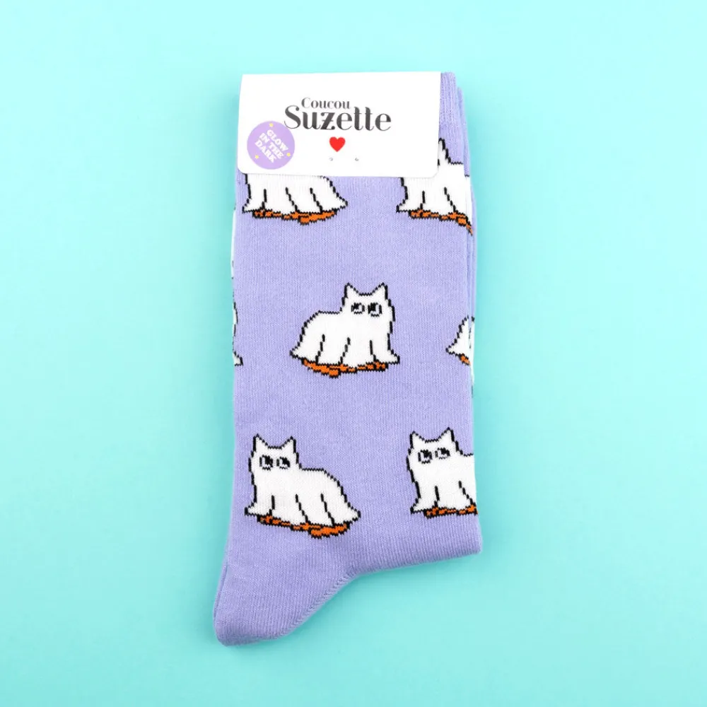 Store Chaussettes Chat Fantôme Chaussettes Coton