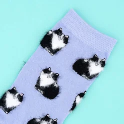 Discount Chaussettes Chat Noir & Blanc Chaussettes Coton