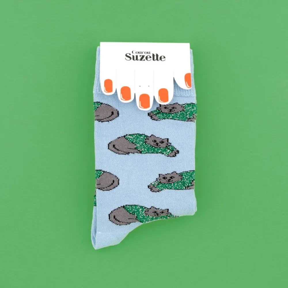 Sale Chaussettes Chat pull d'hiver Chaussettes Coton
