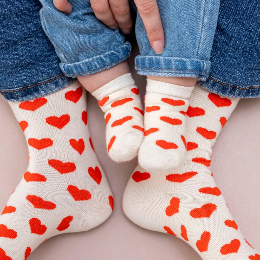 New Chaussettes Coeur - Enfant Enfant Chaussettes Enfants