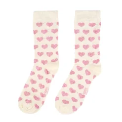 Cheap Chaussettes Coeur rose à paillettes Chaussettes Coton