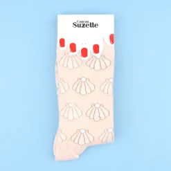 Hot Chaussettes Coquille Saint Jacques Chaussettes Coton
