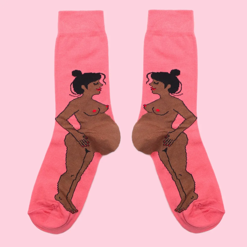 Fashion Chaussettes Enceinte - Noire Chaussettes Coton