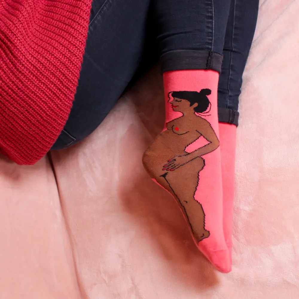 Fashion Chaussettes Enceinte - Noire Chaussettes Coton