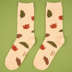 Cheap Chaussettes Feuilles d'automne Chaussettes Coton