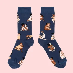 Best Sale Chaussettes Kamasutra - Couples Heteros - Bleu Chaussettes Coton