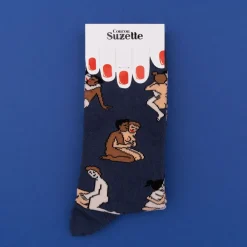 Best Sale Chaussettes Kamasutra - Couples Heteros - Bleu Chaussettes Coton