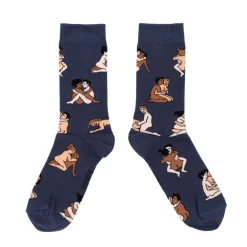 Best Sale Chaussettes Kamasutra - Couples Heteros - Bleu Chaussettes Coton