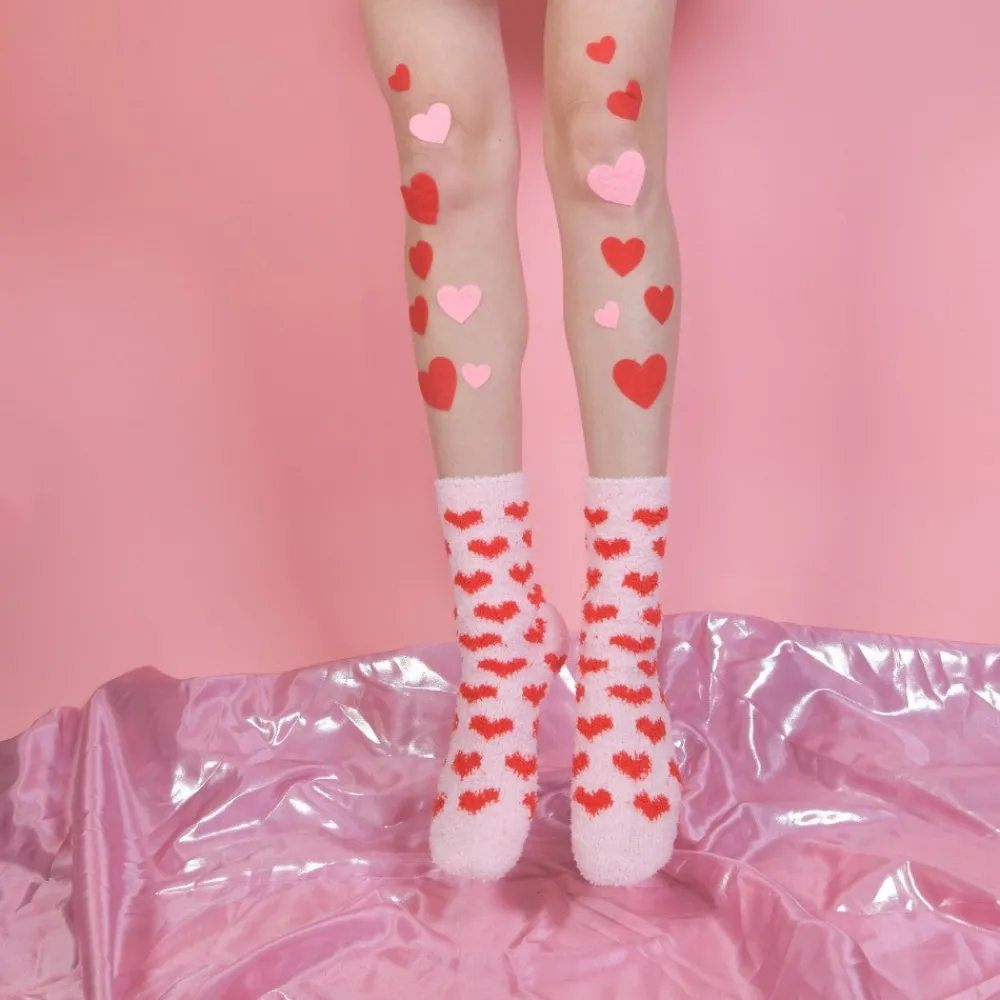 Outlet Chaussettes Moumoute Coeur Chaussons Et Chaussettes Moumoute