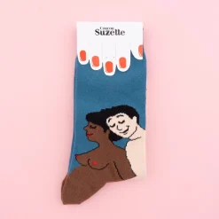 Outlet Chaussettes Parents - Maman noire et Papa blanc Chaussettes Coton