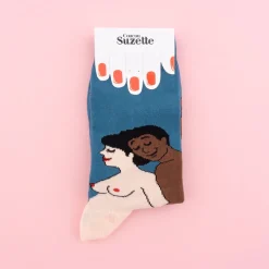 Sale Chaussettes Parents - Maman blanche et Papa noir Chaussettes Coton