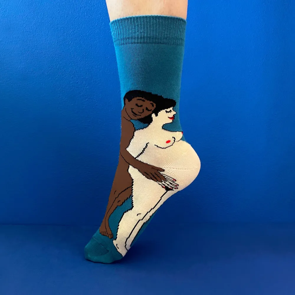 Sale Chaussettes Parents - Maman blanche et Papa noir Chaussettes Coton