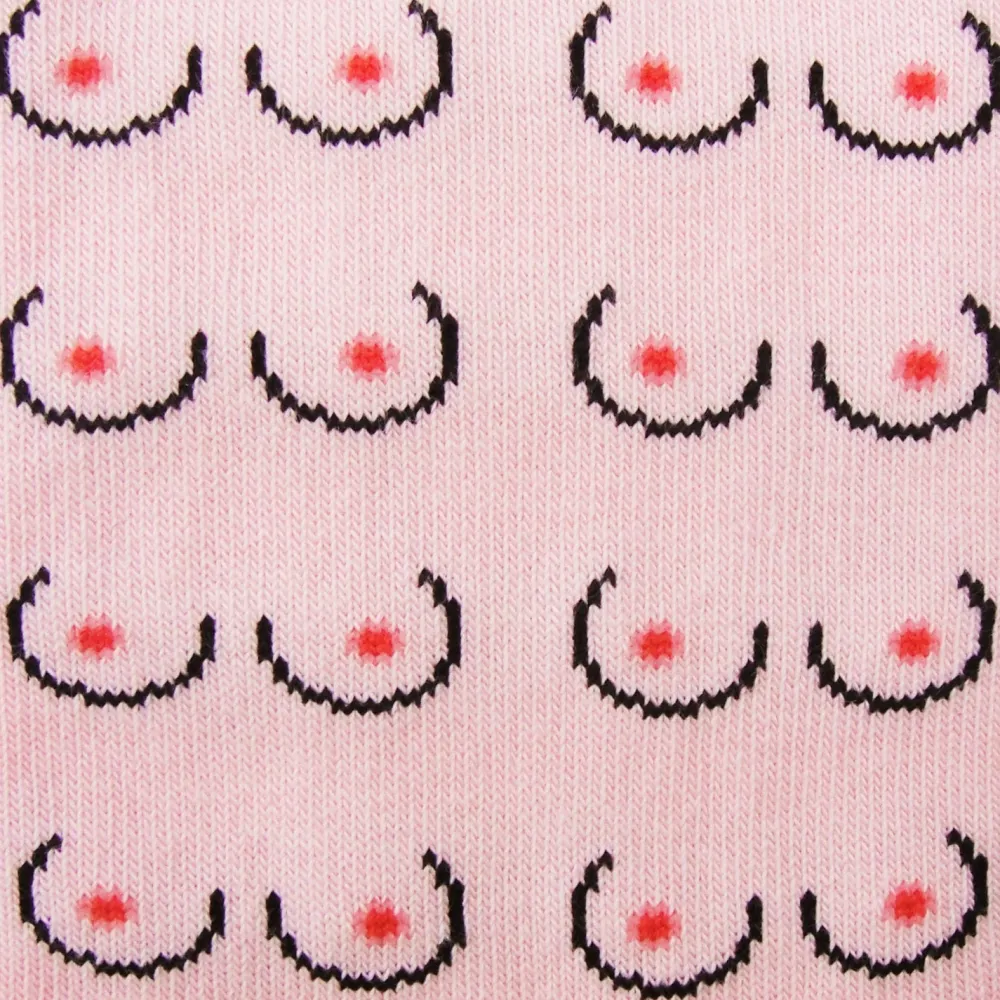 Shop Chaussettes Seins - Blanc Chaussettes Coton