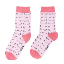 Shop Chaussettes Seins - Blanc Chaussettes Coton