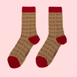 New Chaussettes Seins - Noir Chaussettes Coton