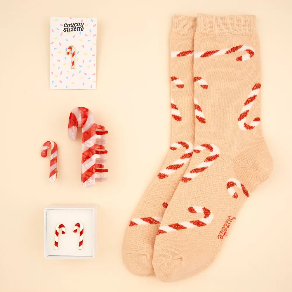 Online Chaussettes Sucre d'orge à paillettes Chaussettes Coton