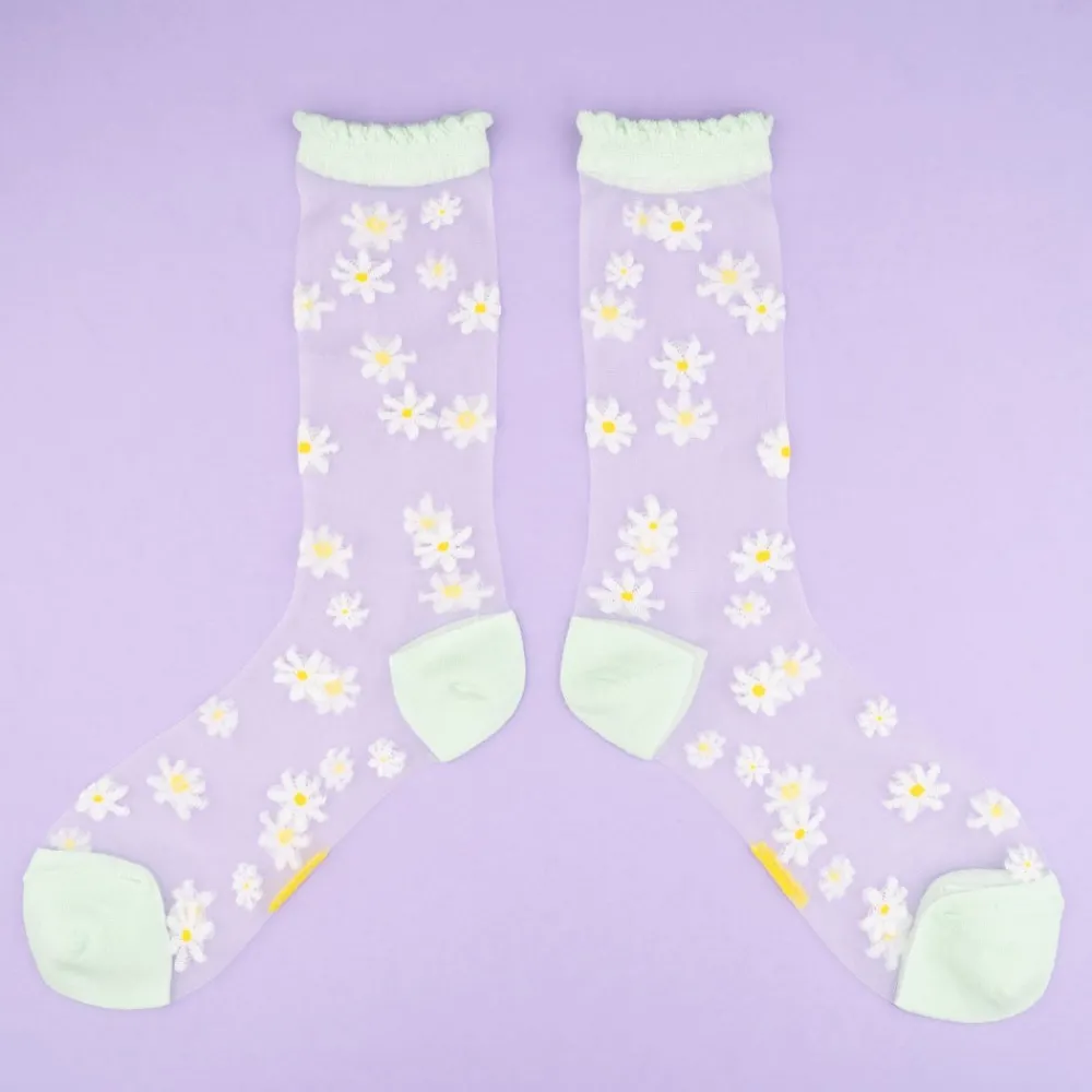 Cheap Chaussettes transparentes Pâquerette Chaussettes Transparentes